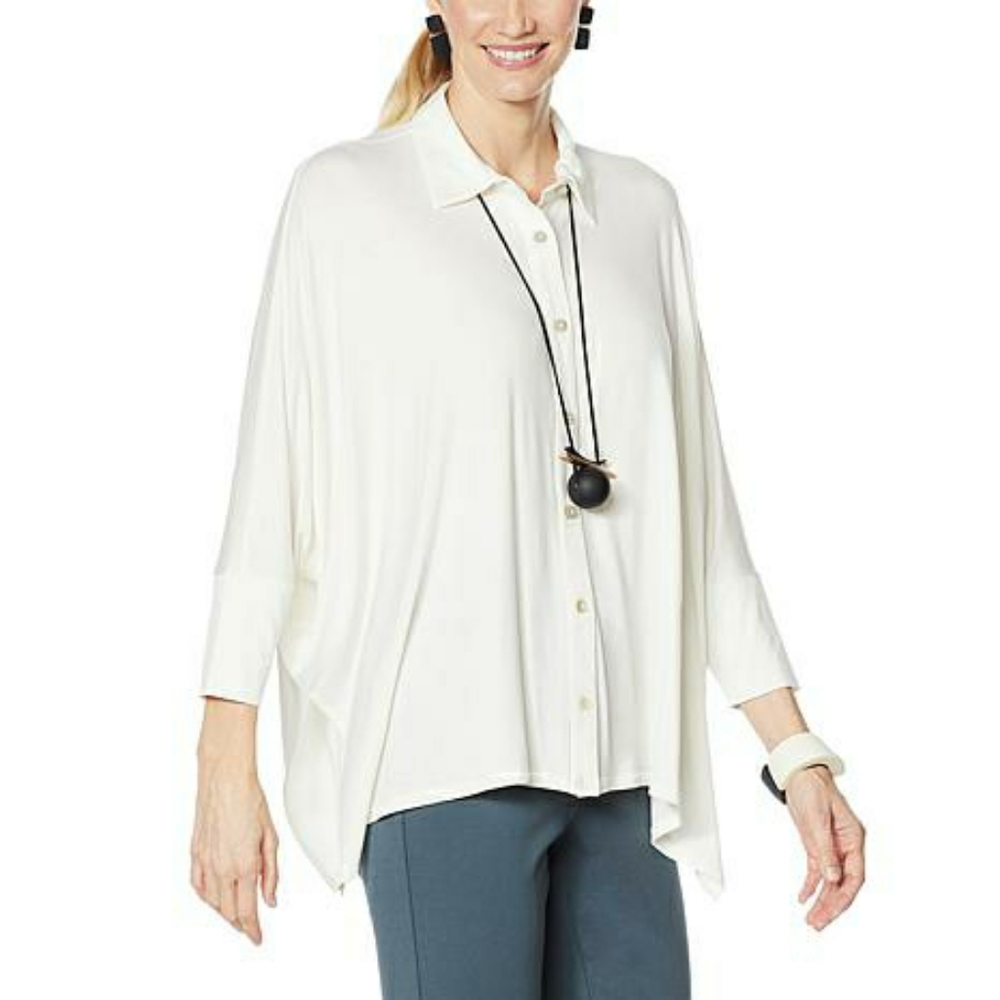 Marla Wynne Button Down Boxy Shirt